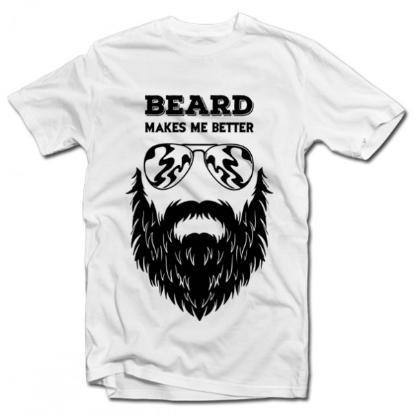 Koszulka "Beard makes me better"