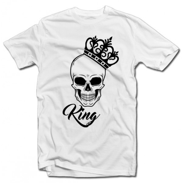Komplet koszulek "King & Queen" z czaszką