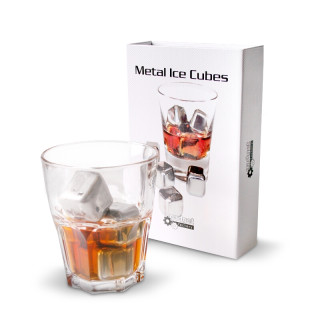 Metalowe kostki lodu do whisky