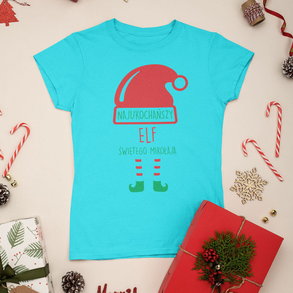 Koszulka dziecięca "Najukochańszy elf Świętego Mikołaja"