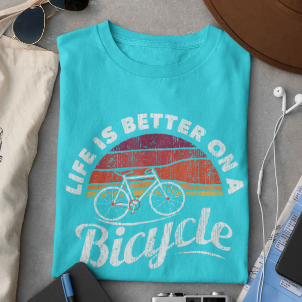 Koszulka "Life is better on a bicycle"