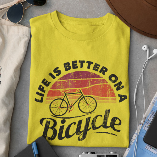 Koszulka "Life is better on a bicycle"