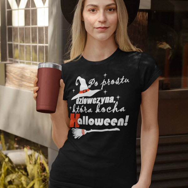 Koszulka damska "Po prostu dziewczyna, która kocha Halloween!"