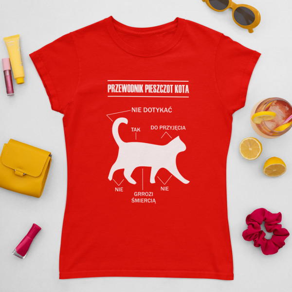 Koszulka damska "Przewodnik dla kotów"