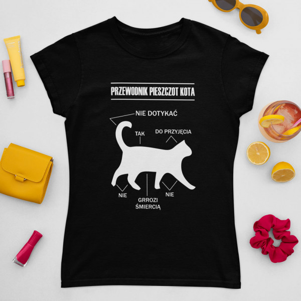 Koszulka damska "Przewodnik dla kotów"