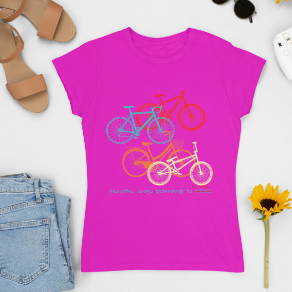 Koszulka damska "Wszystko, czego potrzebuję to rower"