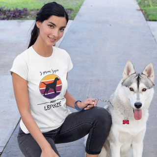 Koszulka damska "Z psem życie jest lepsze" 
