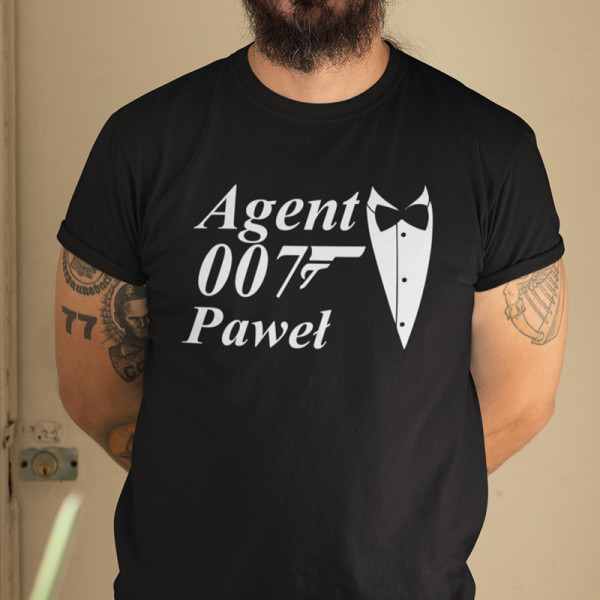 Koszulka "Agent 007" z wybranym imieniem
