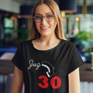 Koszulka damska "Już urodziny" z wybranym wiekiem
