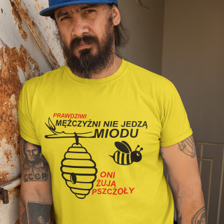 Koszulka "Prawdziwi mężczyźni nie jedzą miodu"