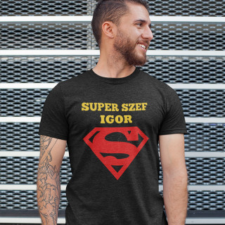Koszulka "Super szef" z wybranym imieniem