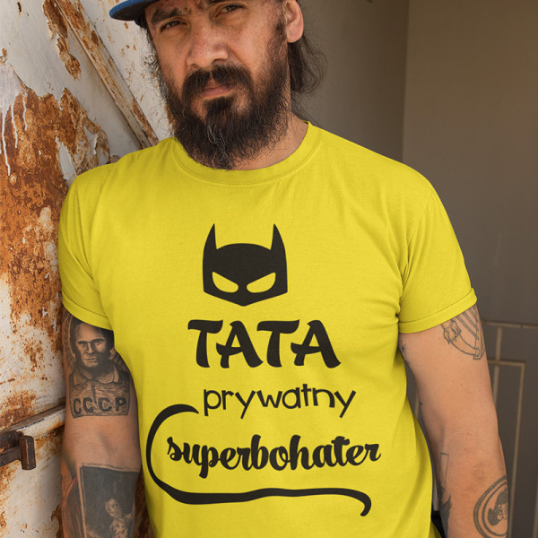 Koszulka na Dzień Ojca "Tata prywatny superbohater"
