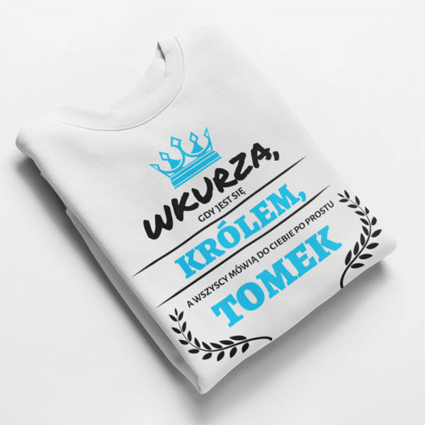 Koszulka „Wkurza, gdy jest się królem” z wybranym imieniem