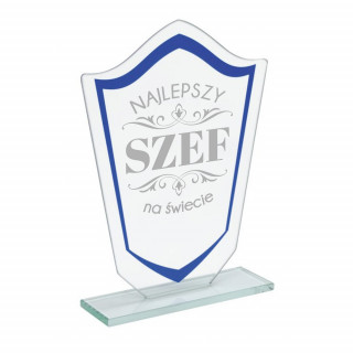Szklana statuetka "Najlepszy SZEF na świecie"