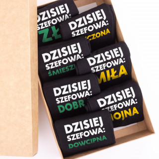 Zestaw skarpetek damskich "7 dni szefowej"
