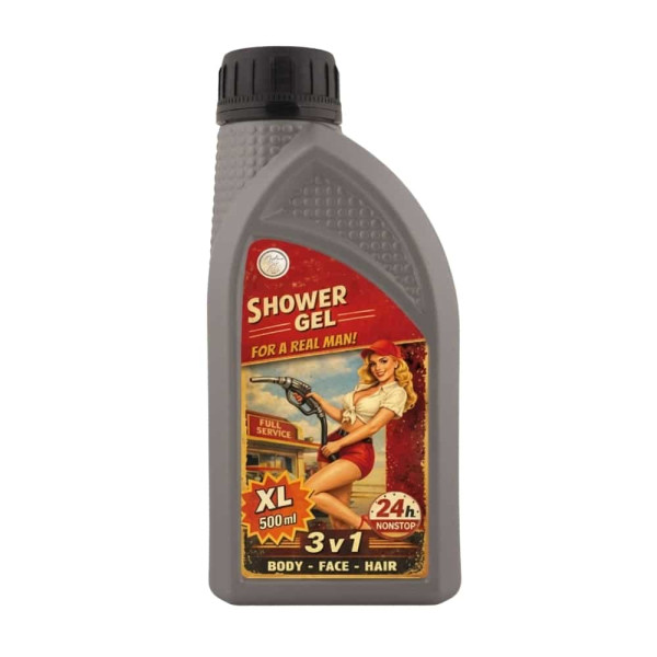 Zestaw upominkowy dla mężczyzn "Garage Shower Set" – żel pod prysznic 500 ml i olejek pod prysznic 250 ml