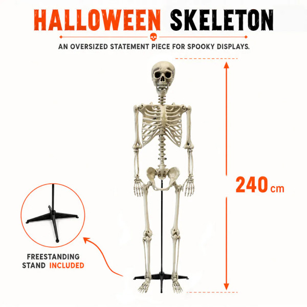 Ogromna dekoracja w kształcie szkieletu XXL (240 cm)