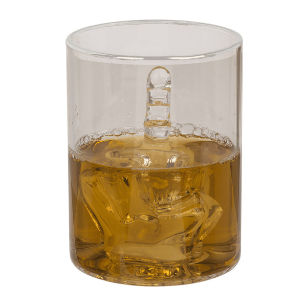 Szklanka do whisky „Middle Finger“, 350 ml
