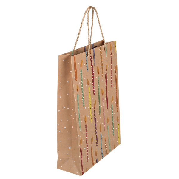 Papierowa torebka prezentowa "Balloons and candles" (34,5x25x8,5cm)