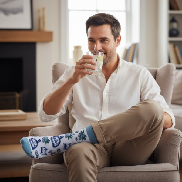 Zestaw upominkowy „Drinki” (szklanka + skarpetki)