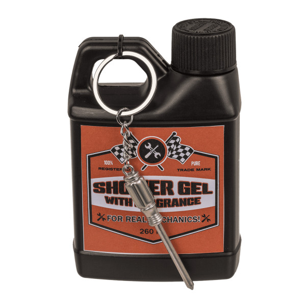 Uniwersalny żel pod prysznic dla mężczyzn "Motor Oil" (260 ml) + brelok Uniwersalny żel pod prysznic dla mężczyzn "Motor Oil" (260 ml) + brelok