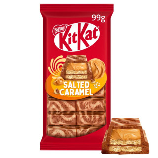 „KIT KAT” Czekolada mleczna z nadzieniem o smaku słonego karmelu, 99 g