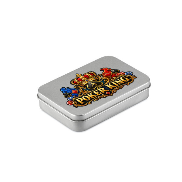 Karty w metalowym pudełku "Poker King"
