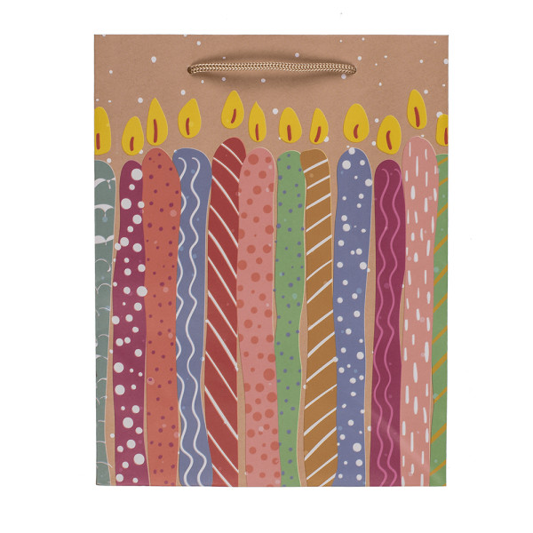 Papierowa torebka prezentowa "Balloons and candles" (23x18x8cm)