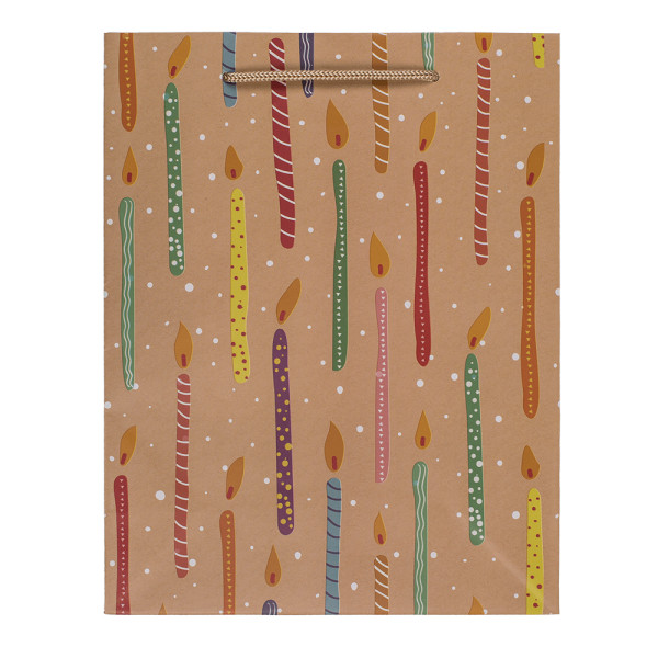 Papierowa torebka prezentowa "Balloons and candles" (23x18x8cm)