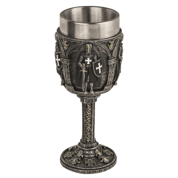 Kielich w stylu rycerskim z wnętrzem ze stali nierdzewnej