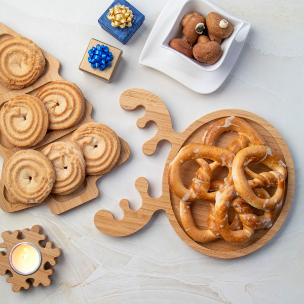 Drewniana taca na przekąski "Reindeer"