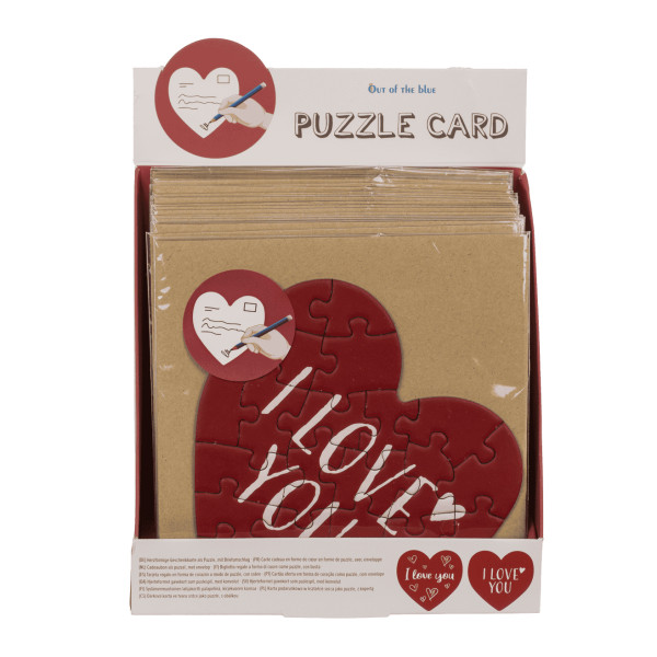 Pocztówka w kształcie serca - puzzle "Love"