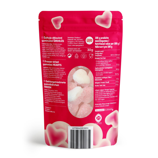 STAR CANDIES liofilizowane cukierki "Hearts", 30g