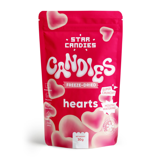 STAR CANDIES liofilizowane cukierki "Hearts", 30g