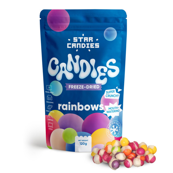 Liofilizowane cukierki "Rainbows" marki STAR CANDIES, 120g.