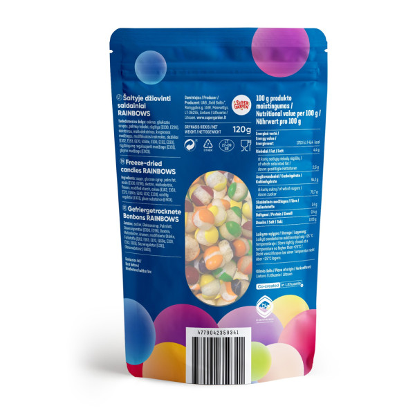 Liofilizowane cukierki "Rainbows" marki STAR CANDIES, 120g.