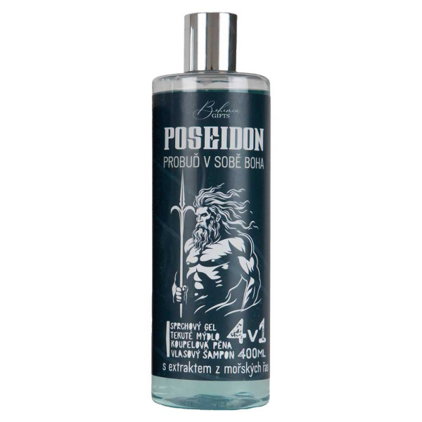 Męski żel pod prysznic, szampon, pianka i mydło "Poseidon" 4w1 (400 ml)