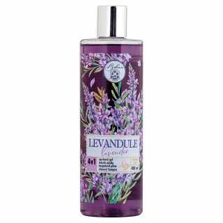 Żel pod prysznic, szampon, płyn do kąpieli i mydło 4w1 "Levanda" (400 ml)