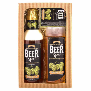 Kosmetyczny zestaw upominkowy "BEER SPA" - płyn do kąpieli (500 ml), żel pod prysznic (250 ml) i mydło (70 g)