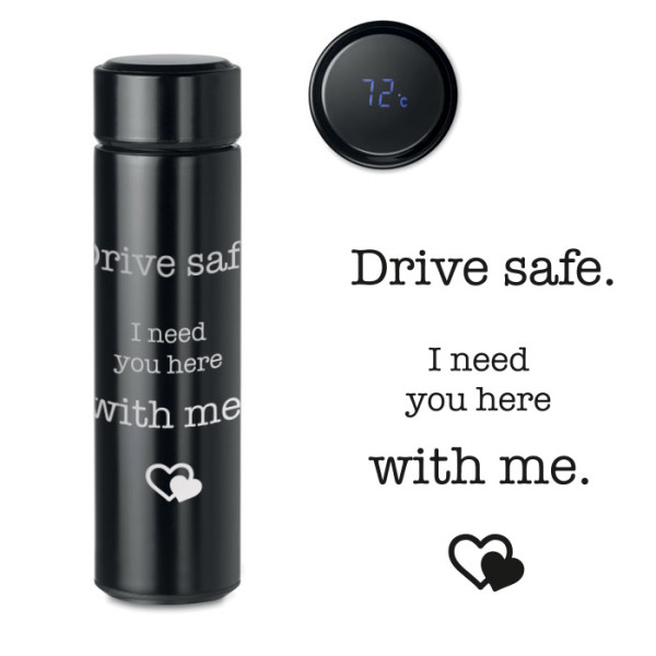 Termos z termometrem "Drive safe" (500 ml)