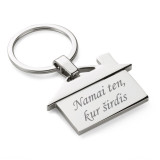 Brelok z grawerem "Dom jest tam, gdzie Twoje serce"