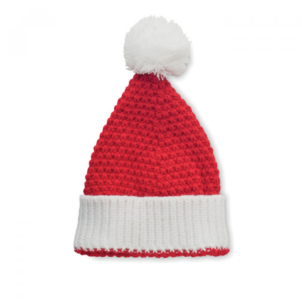 Dzianinowa czerwona czapka zimowa "Auriga"