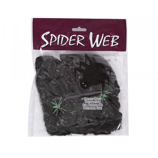 Pajęczyna z pająkami, czarna (60g.)
