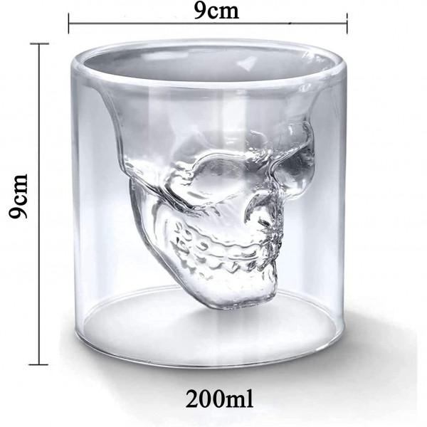 Szklanka w kształcie czaszki "DOOMED", 200ml