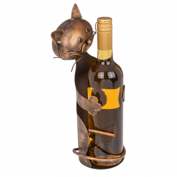 Metalowy stojak na butelkę „Kot”