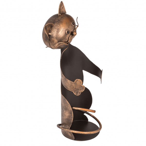 Metalowy stojak na butelkę „Kot”