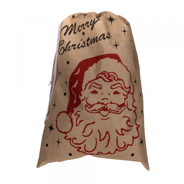 Jutowa torba na prezenty XL „Merry Christmas”  (68 x 50 cm)