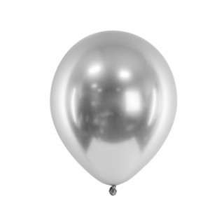 Balony srebrne błyszczące (10 szt.)