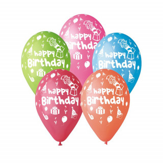 Balony „Happy Birthday” (5 szt.)