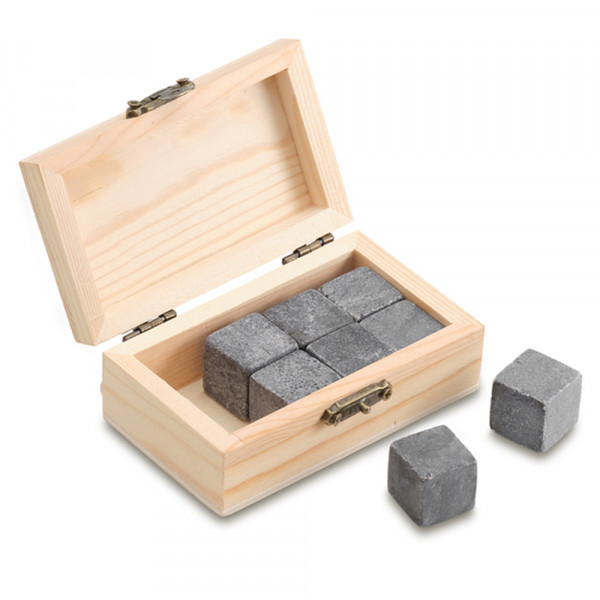 Kostki lodu do whisky w drewnianym pudełku (z możliwością wygrawerowania za dodatkową opłatą)